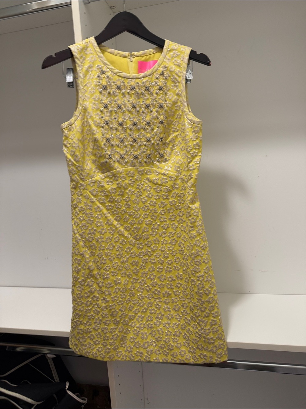 Lilly Pulitzer Yellow Embellished Mini Dress